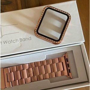Rose Gold Apple Watch Band & Face Cover